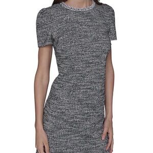 Karl Lagerfeld Paris Knit Tweed A Line Dress